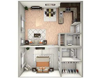 The Butterfield floor plan at Beacon Hill Senior Living Community